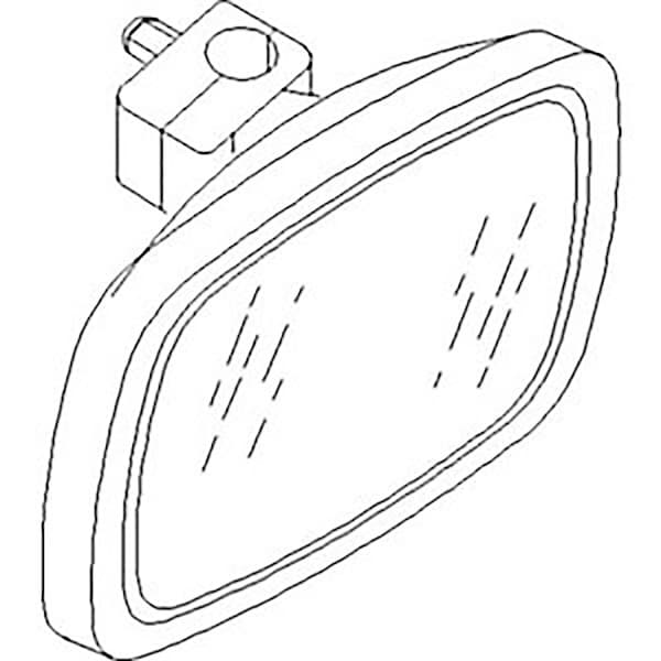 Aftermarket Mirror Head Fits Massey Ferguson Tractor 30H 50H 50HX 60H 360 375 390 1891218M91 - main